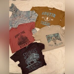 New without tags Western style Graphic T-Shirts and sweatshirts bundle deal